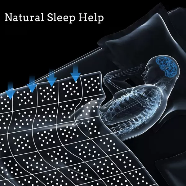 ZonLi Weighted Blanket 60x80 20lbs Queen Size Dark Grey for Adults High Breathability Heavy Blanket Soft Material with Premium Glass BeadsNavy Blue