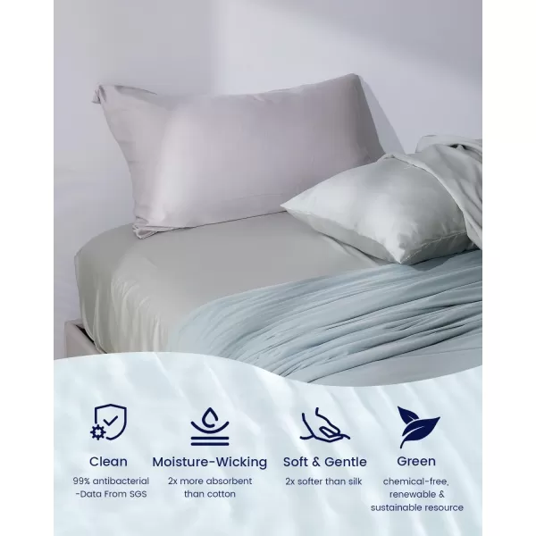 ZonLi ZMagic Cooling Bundle Comforter  Cooling Fitted Sheet  Pillowcase Iceberg Green Queen