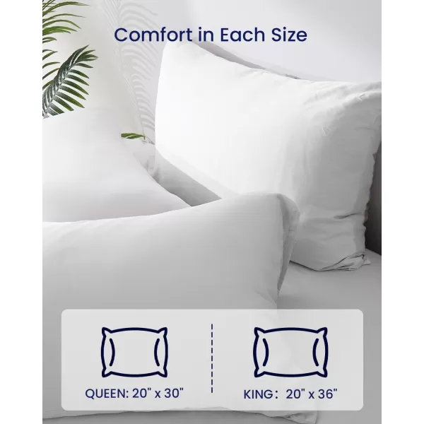 ZonLi ZMagic Cooling Pillow Cases King Size Set of 2 Viscose Derived from BambooSilky Soft Breathable Cold Pillow Covers Cooling Pillowcases for Hair and Skin 20x36 Inches05  Snow White