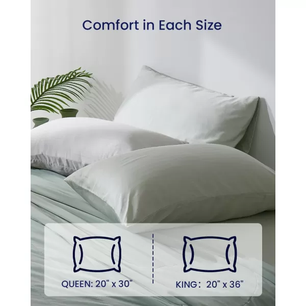 ZonLi ZMagic Cooling Pillow Cases King Size Set of 2 Viscose Derived from BambooSilky Soft Breathable Cold Pillow Covers Cooling Pillowcases for Hair and Skin 20x36 Inches08  Iceberg Green