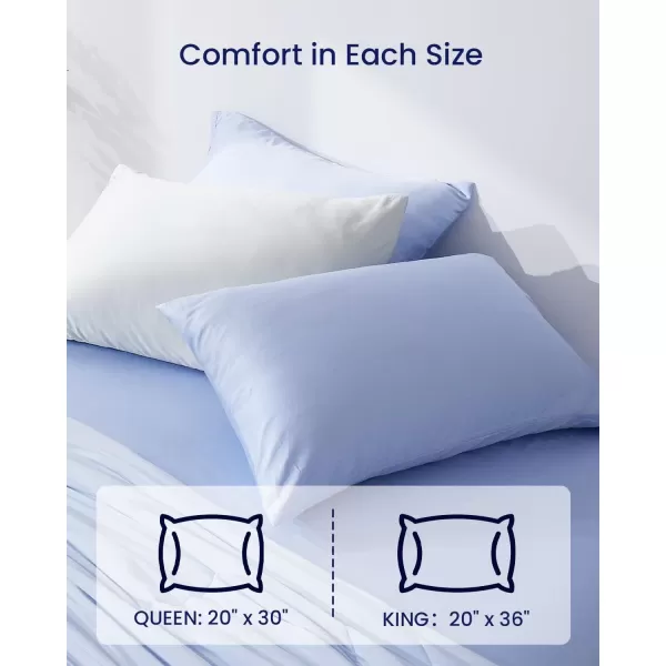 ZonLi ZMagic Cooling Pillow Cases King Size Set of 2 Viscose Derived from BambooSilky Soft Breathable Cold Pillow Covers Cooling Pillowcases for Hair and Skin 20x36 Inches07  Skyway Blue