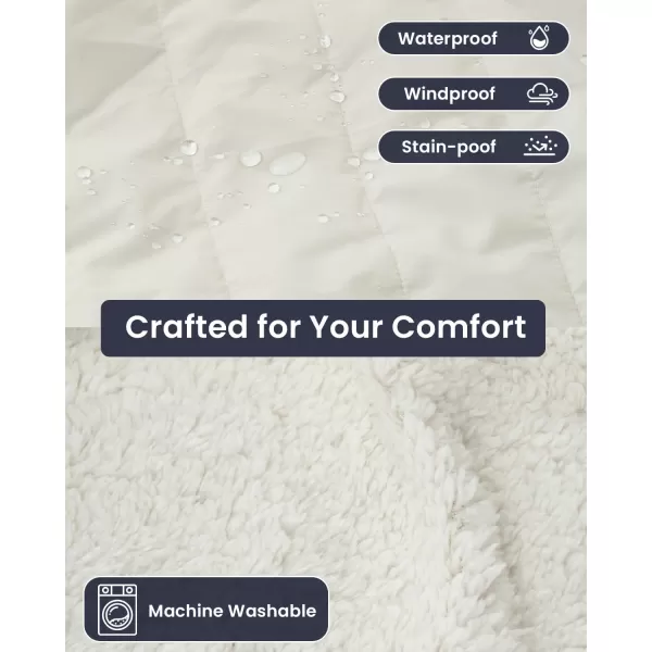 ZonLi ZStyle Battery Operated Heated Blanket Wearable Portable Heated Blanket Cordless with 10000mAH Battery Best for Office Outdoor Camping Heated Jacket 3 Heating Levels 74V Tailored CamelTailored Beige