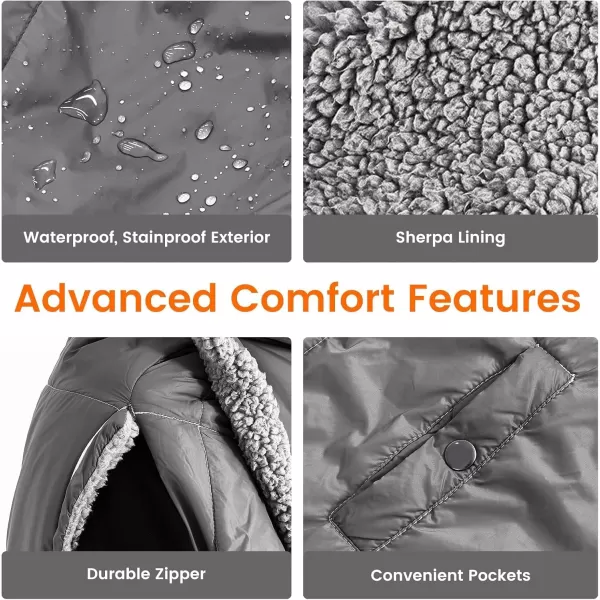 ZonLi ZStyle Battery Operated Heated Blanket Wearable Portable Heated Blanket Cordless with 10000mAH Battery Best for Office Outdoor Camping Heated Jacket 3 Heating Levels 74V Tailored CamelOriginal Grey