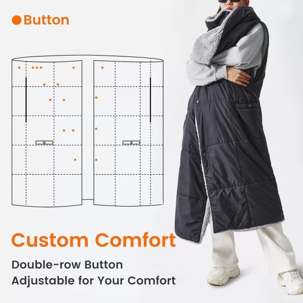 ZonLi ZStyle Battery Operated Heated Blanket Wearable Portable Heated Blanket Cordless with 10000mAH Battery Best for Office Outdoor Camping Heated Jacket 3 Heating Levels 74V Tailored CamelOriginal Black