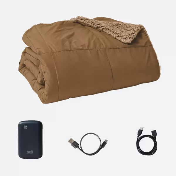 ZonLi ZStyle Battery Operated Heated Blanket Wearable Portable Heated Blanket Cordless with 10000mAH Battery Best for Office Outdoor Camping Heated Jacket 3 Heating Levels 74V Tailored CamelOriginal Camel