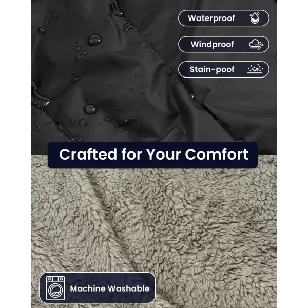 ZonLi ZStyle Heated Blanket Battery Operated Wearable Cordless Heated Blanket with 10000mAH Battery Portable Rechargeable Heated Jacket for Office Outdoor 3 Heating Levels 74V Tailored Black