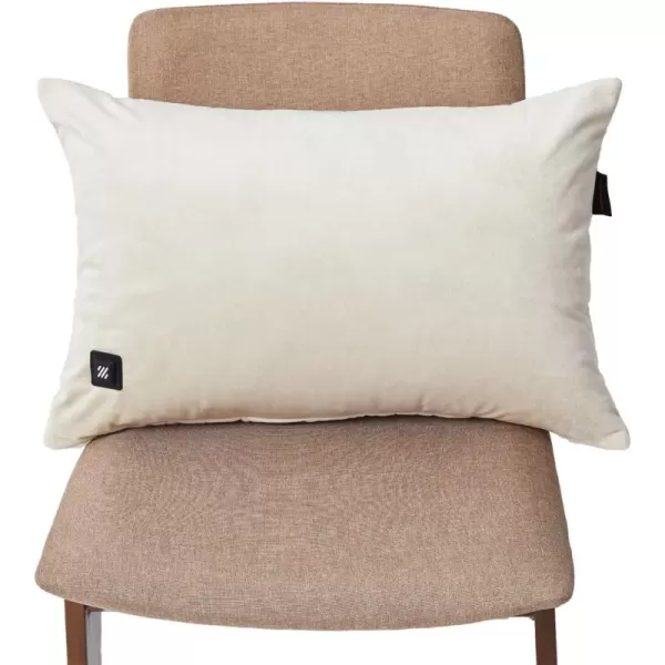 ZonLi Heated Lumbar Support Pillow for Office Chair USB Heated Throw Pillow for Pain Relief Dutch Velvet Heated Back Pillow Couch Cusion 3 Heat Settings Removable and Washable PillowcaseBeige