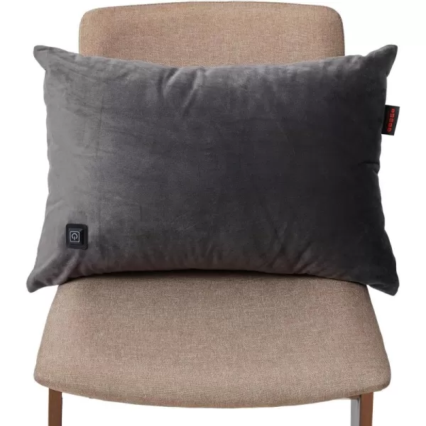 ZonLi Heated Lumbar Support Pillow for Office Chair USB Heated Throw Pillow for Pain Relief Dutch Velvet Heated Back Pillow Couch Cusion 3 Heat Settings Removable and Washable PillowcaseCharcoal