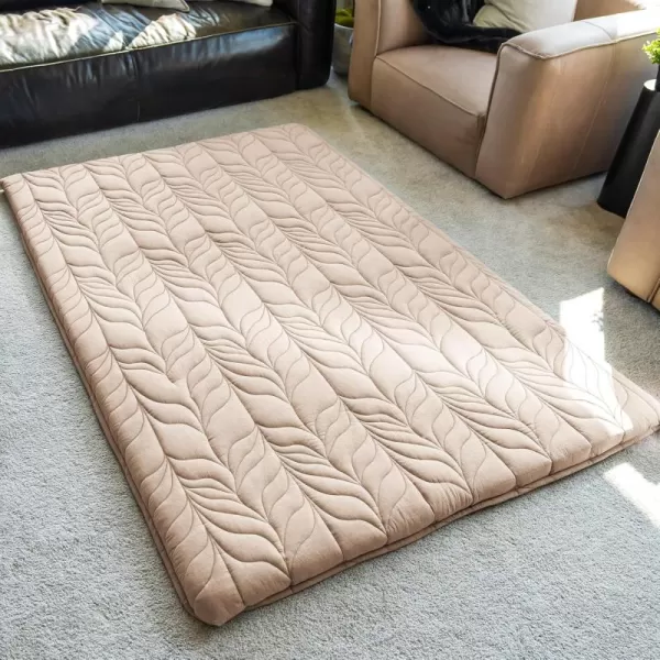ZonLi Japanese Floor Mattress Futon Mattress Full Size Thicken Roll Up Tatami Mat w 100 Cotton Washable Cover Portable ampamp Foldable Floor Bed Mattress for Sleeping Dormitory Adult Kids CoffeeCoffee