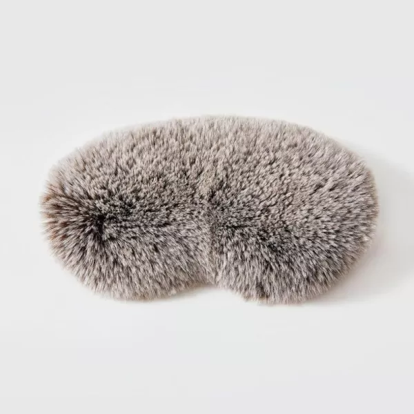 ZonLi TempControlled Faux Fur Weighted Eye Pillow SkinFriendly Inner Hot or Cold Pack for Stress Relief Sleep Travel and MeditationCoffee