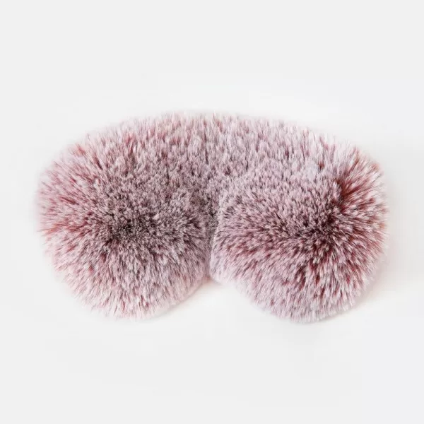 ZonLi TempControlled Faux Fur Weighted Eye Pillow SkinFriendly Inner Hot or Cold Pack for Stress Relief Sleep Travel and MeditationPink