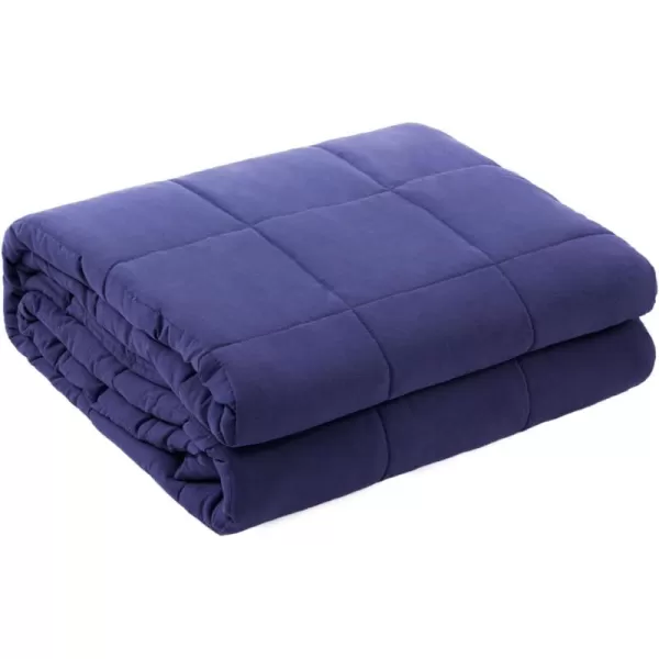 ZonLi Weighted Blanket 60x80 20lbs Queen Size Dark Grey for Adults High Breathability Heavy Blanket Soft Material with Premium Glass BeadsDusk Blue