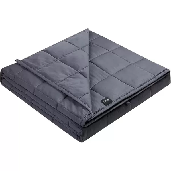 ZonLi Weighted Blanket 60x80 20lbs Queen Size Dark Grey for Adults High Breathability Heavy Blanket Soft Material with Premium Glass BeadsGrey