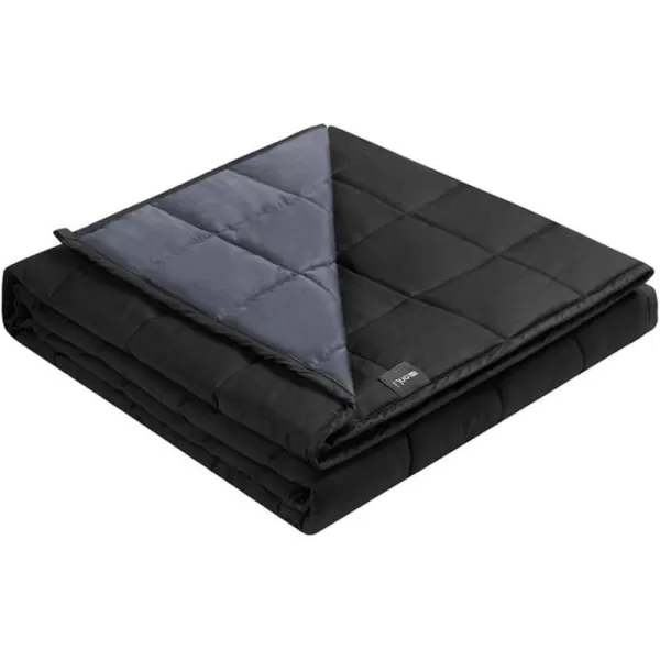 ZonLi Weighted Blanket 60x80 20lbs Queen Size Dark Grey for Adults High Breathability Heavy Blanket Soft Material with Premium Glass BeadsGreyBlack