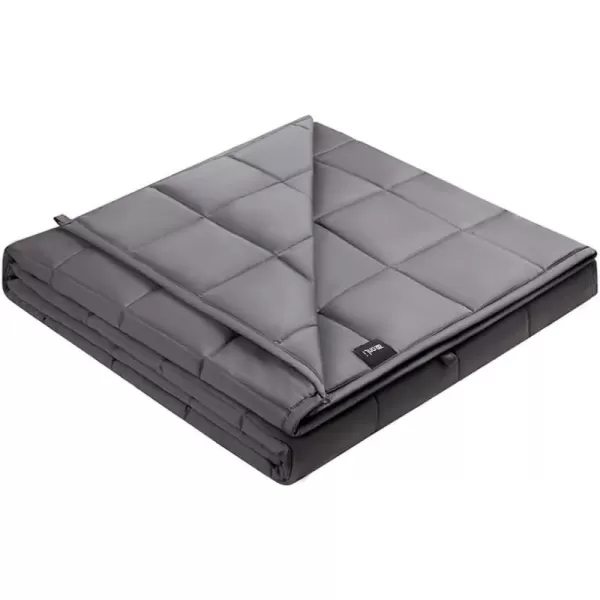 ZonLi Weighted Blanket 60x80 20lbs Queen Size Dark Grey for Adults High Breathability Heavy Blanket Soft Material with Premium Glass BeadsGreyCooling