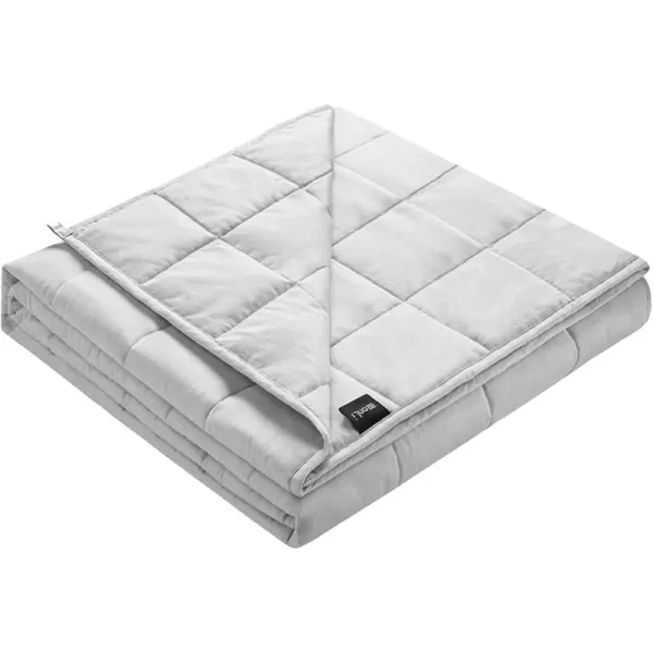 ZonLi Weighted Blanket 60x80 20lbs Queen Size Dark Grey for Adults High Breathability Heavy Blanket Soft Material with Premium Glass BeadsLight Grey