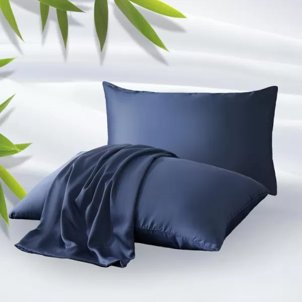 ZonLi ZMagic Cooling Pillow Cases King Size Set of 2 Viscose Derived from BambooSilky Soft Breathable Cold Pillow Covers Cooling Pillowcases for Hair and Skin 20x36 Inches01  Blue Ashes