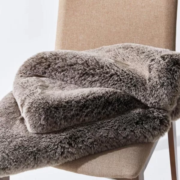 Zonli Luxury Faux Fur USB Heated Pad for Chair Sofa Couch and Car Portable Cordless5V Electric Heated Cushion with 3 Heat Levels 104F 140F Includes 492feet USB Extension CableCoffee
