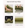 imageZonLi Full Body Pillow Soft ampamp Fluffy Long Pillow for Side Sleepers Pregnant Women ampamp Back Support Adjustable Memory Foam with Removable Washable Cover Sage Green 20 x 54Sage Green