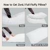 imageZonLi Full Body Pillow Soft ampamp Fluffy Long Pillow for Side Sleepers Pregnant Women ampamp Back Support Adjustable Memory Foam with Removable Washable Cover Sage Green 20 x 54Coffee