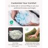 imageZonLi Full Body Pillow Soft ampamp Fluffy Long Pillow for Side Sleepers Pregnant Women ampamp Back Support Adjustable Memory Foam with Removable Washable Cover Sage Green 20 x 54Sage Green