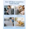 imageZonLi Cooling Blanket for Hot Sleepers 50quotx70quot QMax 05 Lightweight Cool Touch Breathable Summer Blanket for Night Sweats AllSeason Cold Blankets Mist GrayDusk Blue