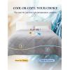 imageZonLi Cooling Blanket for Hot Sleepers 50quotx70quot QMax 05 Lightweight Cool Touch Breathable Summer Blanket for Night Sweats AllSeason Cold Blankets Mist GrayMist Gray