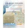 imageZonLi Cooling Blanket for Hot Sleepers 50quotx70quot QMax 05 Lightweight Cool Touch Breathable Summer Blanket for Night Sweats AllSeason Cold Blankets Mist GrayTropical Green