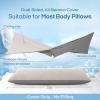 imageZonLi Cooling Body Pillow for Adults Long Pillow for Bed Firm Body Pillow for Side Sleeper Memory Foam Full Length Body Pillows Large 20x54 inch StripeGray