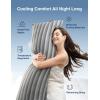 imageZonLi Cooling Body Pillow for Adults Long Pillow for Bed Firm Body Pillow for Side Sleeper Memory Foam Full Length Body Pillows Large 20x54 inch StripeStripe