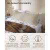 imageZonLi Memory Foam Body Pillow for Adults Long Pillow for Bed Firm Body Pillow for Side Sleeper Elegant Quilted Full Length Body Pillows Large 20x54 inch WhiteSandstone Beige