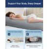 imageZonLi Memory Foam Body Pillow for Adults Long Pillow for Bed Firm Body Pillow for Side Sleeper Elegant Quilted Full Length Body Pillows Large 20x54 inch WhiteGrey