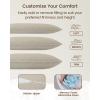 imageZonLi Memory Foam Body Pillow for Adults Long Pillow for Bed Firm Body Pillow for Side Sleeper Elegant Quilted Full Length Body Pillows Large 20x54 inch WhiteSandstone Beige