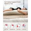 imageZonLi Memory Foam Body Pillow for Adults Long Pillow for Bed Firm Body Pillow for Side Sleeper Elegant Quilted Full Length Body Pillows Large 20x54 inch WhiteSandstone Beige
