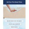 imageZonLi Memory Foam Body Pillow for Adults Long Pillow for Bed Firm Body Pillow for Side Sleeper Elegant Quilted Full Length Body Pillows Large 20x54 inch WhiteKhaki