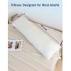 imageZonLi Memory Foam Body Pillow for Adults Long Pillow for Bed Firm Body Pillow for Side Sleeper Elegant Quilted Full Length Body Pillows Large 20x54 inch WhiteWhite