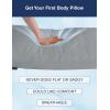 imageZonLi Memory Foam Body Pillow for Adults Long Pillow for Bed Firm Body Pillow for Side Sleeper Elegant Quilted Full Length Body Pillows Large 20x54 inch WhiteGrey