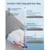 imageZonLi Memory Foam Body Pillow for Adults Long Pillow for Bed Firm Body Pillow for Side Sleeper Elegant Quilted Full Length Body Pillows Large 20x54 inch WhiteGrey