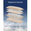 imageZonLi Memory Foam Body Pillow for Adults Long Pillow for Bed Firm Body Pillow for Side Sleeper Elegant Quilted Full Length Body Pillows Large 20x54 inch WhiteKhaki