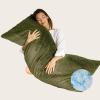 imageZonLi Memory Foam Body Pillow for Adults Long Pillow for Bed Firm Body Pillow for Side Sleeper Elegant Quilted Full Length Body Pillows Large 20x54 inch WhiteSage Green