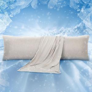 imageZonLi Cooling Body Pillow for Adults Long Pillow for Bed Firm Body Pillow for Side Sleeper Memory Foam Full Length Body Pillows Large 20x54 inch StripeGray
