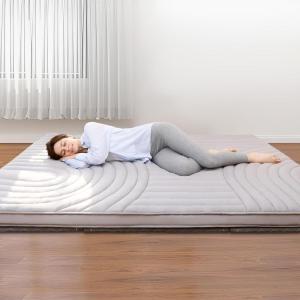 imageZonLi Japanese Floor Futon Mattress Extra Thick Vintage Striped Quilting Twin Size Mattress Topper Portable Sleeping Pad for Adults Roll Up Tatami MatTwin