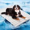 imageZonLi Dog Cooling Mat 20quot x 16quotSmall Waterproof Cooling Pad for Cats ampamp Rabbits Portable ampamp Durable Pet Mat for Crate Trunk Camping Outdoors Machine Washable Ice GreenArctic Grey