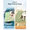 imageZonLi Dog Cooling Mat 20quot x 16quotSmall Waterproof Cooling Pad for Cats ampamp Rabbits Portable ampamp Durable Pet Mat for Crate Trunk Camping Outdoors Machine Washable Ice GreenSage Green