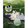 imageZonLi Dog Cooling Mat 20quot x 16quotSmall Waterproof Cooling Pad for Cats ampamp Rabbits Portable ampamp Durable Pet Mat for Crate Trunk Camping Outdoors Machine Washable Ice GreenTidal Blue