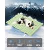 imageZonLi Dog Cooling Mat 20quot x 16quotSmall Waterproof Cooling Pad for Cats ampamp Rabbits Portable ampamp Durable Pet Mat for Crate Trunk Camping Outdoors Machine Washable Ice GreenSage Green