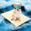 imageZonLi Dog Cooling Mat 20quot x 16quotSmall Waterproof Cooling Pad for Cats ampamp Rabbits Portable ampamp Durable Pet Mat for Crate Trunk Camping Outdoors Machine Washable Ice GreenGlacier Pink