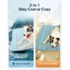 imageZonLi Dog Cooling Mat 20quot x 16quotSmall Waterproof Cooling Pad for Cats ampamp Rabbits Portable ampamp Durable Pet Mat for Crate Trunk Camping Outdoors Machine Washable Ice GreenPolar Blue