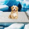 imageZonLi Dog Cooling Mat 20quot x 16quotSmall Waterproof Cooling Pad for Cats ampamp Rabbits Portable ampamp Durable Pet Mat for Crate Trunk Camping Outdoors Machine Washable Ice GreenPebble Grey