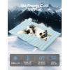 imageZonLi Dog Cooling Mat 20quot x 16quotSmall Waterproof Cooling Pad for Cats ampamp Rabbits Portable ampamp Durable Pet Mat for Crate Trunk Camping Outdoors Machine Washable Ice GreenPolar Blue